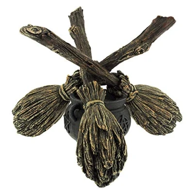 Immagine di Nemesis Now B1867F6 Scopa con sfera di cristallo, 16 cm, colore: Marrone
