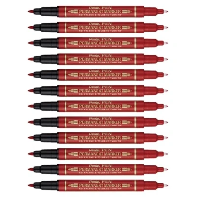 Immagine di PENTEL CF12 MARCATORE TWIN TIP ROSSO