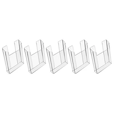 Immagine di HMF 46842 Espositore da parete in acrilico, 5 pezzi, DIN A5 verticale, trasparente