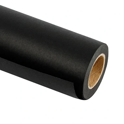Immagine di RUSPEPA Rotolo Di Carta Kraft Nera 122 Cm X 30 M Riciclata Perfetta Per Confezioni Regalo, Imballaggio, Copertura Pavimenti, Paglioli, Pacco, Runner