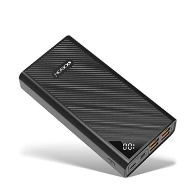Immagine di Power Bank Caricabatterie Portatile per Telefono 27000mAh Batteria di Backup Esterna ad Alta Capacità 4 porte Uscita USB e Display LCD Alimentatore a 3 ingressi iPhone Samsung iPad Tablet