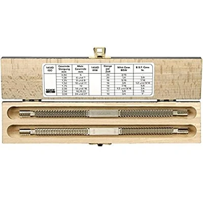 Immagine di Bahco 1450D/2 Kit di lime doppie per filettatura, 2 pz, con tabella filettature 1 pz.
