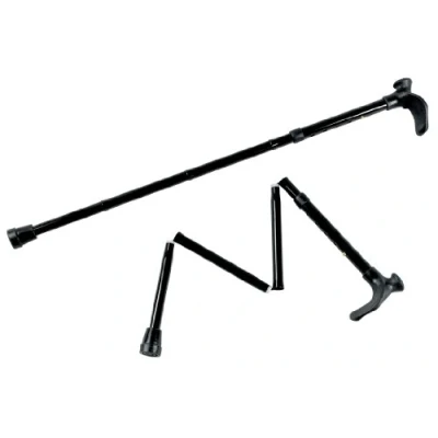 Immagine di Homecraft Contoured Grip Sticks, Folding Walking Stick with Black Shaft, Ergonomic Handle Design for Those Weak Grasp or Arthritis, 825 925mm, Right Hand (Eligible VAT relief in the UK)