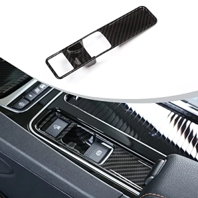 Immagine di DIYUCAR Fibra di carbonio stile ABS interno freno a mano elettronico Trim Per Jag XE f pace XF x761