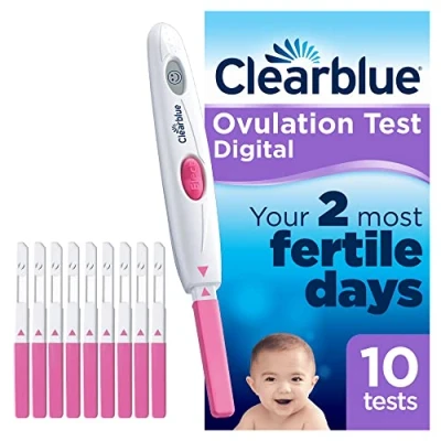 Immagine di Kit per il test di ovulazione digitale (OPK) Clearblue , dimostrato aiutarti a rimanere incinta, 1 supporto e 10 ovulazione, la confezione può variare