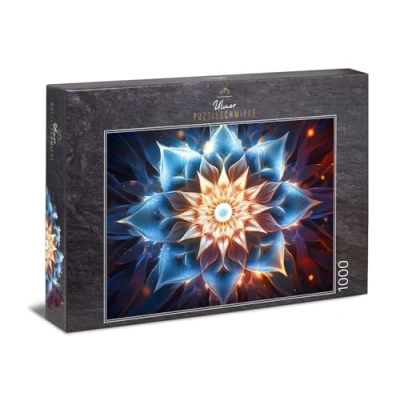 Immagine di Ulmer Puzzleschmiede 1000 pezzi puzzle Mandala Fiore di ghiaccio e stella come elementi Il Impossible tra i motivi Qualità Puzzle, Made in Germany