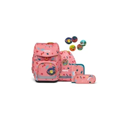 Immagine di Ergobag CUBO Set 5TEILIG zainetto per bambini, Taglia: One Size, Zitronenfaltbär
