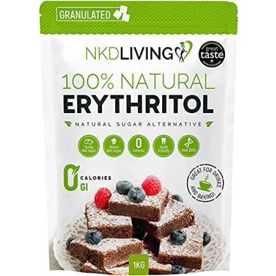 Immagine di NKD Living Eritritolo 100% naturale 1 Kg granulato Sostituto dello zucchero a ZERO Calorie