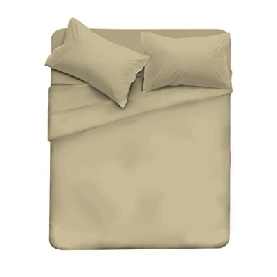 Immagine di Italian Bed Linen Max Color Completo Letto, 100% Cotone, Tortora, Matrimoniale, 2 Posti