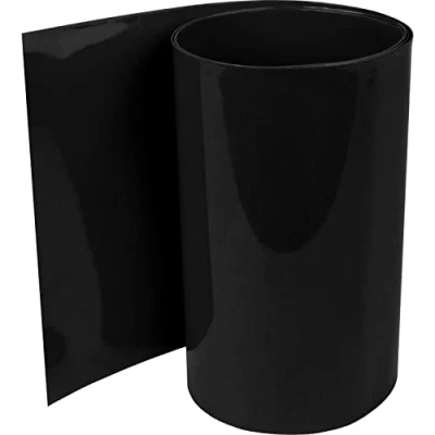 Immagine di ISOLATECH Tubo termorestringente in PVC a metraggio nero senza adesivo Dimensioni piatte 150mm (Ø95,5mm) 1 metro 2:1 Set per l&#039;isolamento di batterie 18650 non etichettato (Ø95,5mm metro)