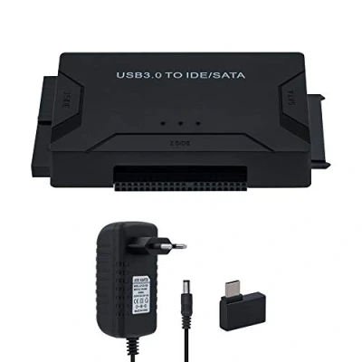 Immagine di Mcbazel Convertitore da USB 3.0 a IDE/SATA Kit adattatore per disco rigido esterno SATA/SSD 2,5&quot;/ 3,5&quot; compatibile con PC Spina UE