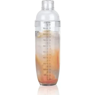 Immagine di Agitatore per cocktail in resina trasparente anti perdite, 300ml/500ml/700ml/1L Mixer vino con scala, pratico strumento da barra(1000ML)