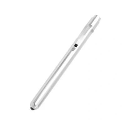 Immagine di Penna con mini torcia, ideale per le diagnosi mediche, riutilizzabile, luce LED, uso domestico, esterno, dottori, infermieri, soccorritori, 1 confezione, argento