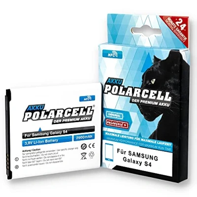 Immagine di Polarcell EB B600BU Batteria agli ioni di litio per Samsung Galaxy S4 i9500/ i9502/i9505, 2900 mAh, antenna NFC inclusa