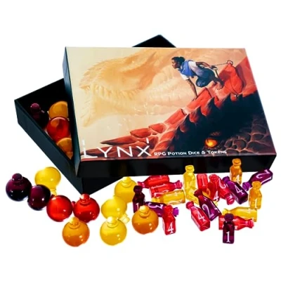 Immagine di 15 Segnalini/Token Pozione Curativa DND Ogni Livello Ha Un Set Dadi D4 Abbinati per Tenerne Traccia e Tirare Facilmente Le Pozioni di D&amp;D, Regalo GDR/RPG/Dungeons and Dragons Accessori