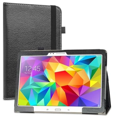 Immagine di LiuShan Samsung Galaxy Tab S 10.5 Custodia, Slim Sottile Pieghevole con Supporto in Piedi Caso per Pollice T800 T805 Android Tablet,Nero