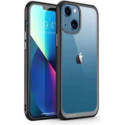 Immagine di SUPCASE Cover per iPhone 13 (2021) Custodia Protettiva Ibrida Sottile e Trasparente Retro Rigido da 6,1 pollici [Unicorno Beetle Style] Paraurti in TPU Antiurto (Nero1)