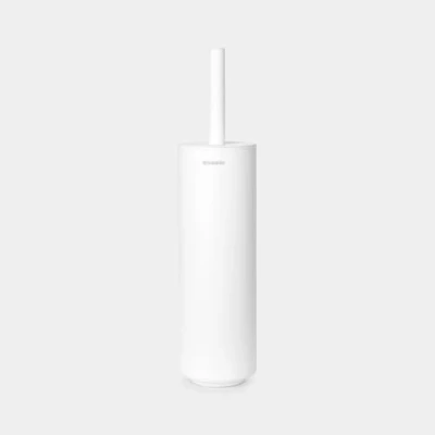 Immagine di Brabantia Scopino e portascopino Mindset Spazzola con setole Manico protettivo in acciaio Resistente alla corrosione Accessorio da bagno Bianco fresco 42 x 11 9,6 cm