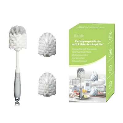 Immagine di Eucteje spazzola per la pulizia, cucina, con 2 testine di ricambio, set mixer, compatibile Thermomix TM5 TM6 TM31 TM21 robot da cucina e Monsieur Cuisine Connect