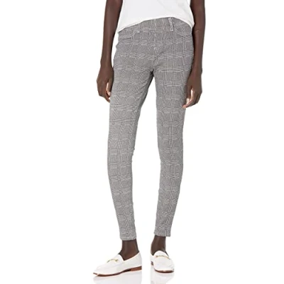 Immagine di Amazon Essentials Jegging in Maglia Elasticizzata Senza Zip (Disponibile Taglie Forti) Donna, Nero Grigio Principe di Galles, S Lungo