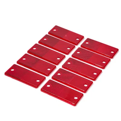Immagine di TAEUYYM 10 x Catarifrangente Rettangolare Rosso, Posteriore Rimorchio Fissaggio a Vite, per Caravan RV Auto Camion Rimorchio(Rosso)