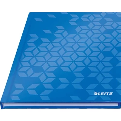 Immagine di Leitz WOW Quaderno a Righe per Appunti con Copertina Rigida, Formato A5, 160 Pagine, Carta 90 gr/mq Certificata FSC, Blu, 46271036