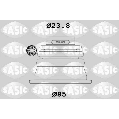 Immagine di SASIC 4003419 Soffietto Assale anteriore Sx, sul lato del cambio RENAULT: CLIO 1, Super 5 Hatchback