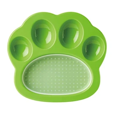 Immagine di PetDreamHouse PAW 2 IN 1 Mini Slow Feeder &amp; Lick Pad, divertente e unico piatto di alimentazione lenta a forma zampa con un tampone intercambiabile per leccare le zampe.