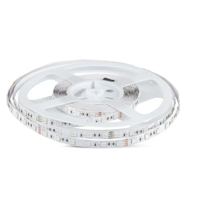 Immagine di V TAC Striscia LED da Interno SMD 5050 10W 5 Metri Adesiva per Casa, Cucina, Camera, Ambienti Interni Luce Bianca Fredda 6500K Strisce Alta Luminosità 24 Volt