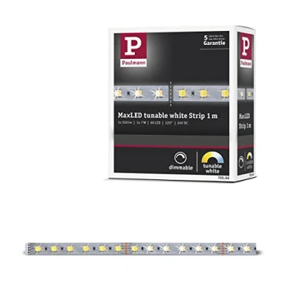 Immagine di Paulmann MaxLED 70566 Espansione striscia LED con spina 24 V 1 m Bianco caldo, neutro, luce del giorno pz.