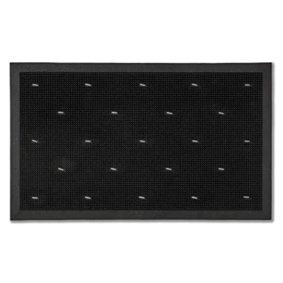 Immagine di zerbino in gomma Tappetino antisporco resistente alle intemperie antiscivolo per porte da esterno Border Pin 45x75 cm