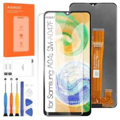 Immagine di Arbilato Écran pour Samsung Galaxy A04s ecran de Remplacement SM A047F A047F/DS LCD Display Touch Digitizer Assembly pièces réparation (Noir, 6,5 &quot;)