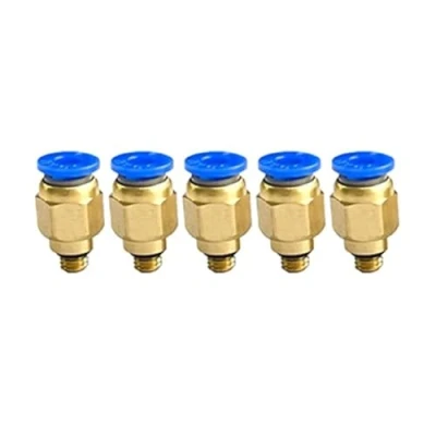 Immagine di Raccordo a vite pneumatico M5 su 8 mm, 5 pezzi Push In collegamento di qualità industriale
