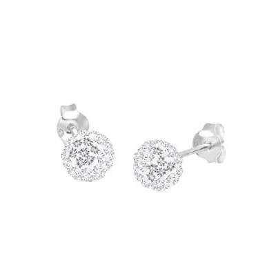 Immagine di Elli Orecchini Donne a Perno Sfera Elegante con Cristalli in Argento Sterlino 925