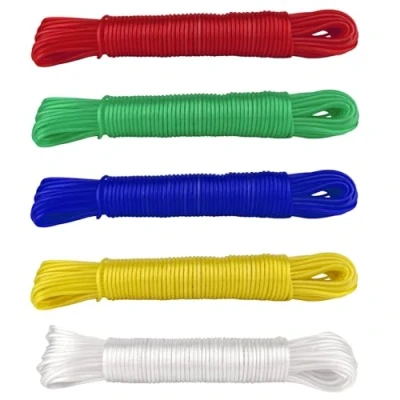 Immagine di IDEA HOME Filo per Bucato CRISTAL 20 M, Resistente agli Strappi, la Casa, il Giardino Cavo Stendibiancheria Biancheria in Anima Poliestere e Rivestimento Plastica, Multicolore