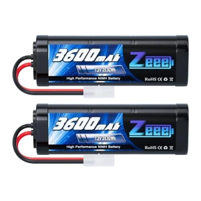 Immagine di Zeee 7,2V 3600mAh RC NiMH batteria con Tamiya plug per HPI losi kyosho camioncino (2 Batteria)