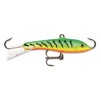 Immagine di Rapala Esca da Pesca Artificiale Spinning Jigging Rap Finta di Simulazione con Azione Nuoto Naturale Jigger Profondità Variabile 7cm/18g Prodotta in Estonia Glow Tiger