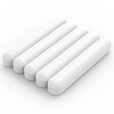 Immagine di Labasics 5 Pack Set di Barra Agitazione, 50 mm Ancorette Magnetiche Rivestite in PTFE Mescolatore da Laboratorio Mixer Bianco per Agitatori, PK