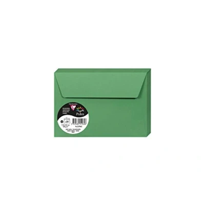 Immagine di Clairefontaine 5596C Pacco da 20 Buste autoadesive Formato C6 11,4x16,2cm 120g Colore verde pino Inviti Eventi e Corrispondenza Gamma Pollen Carta Premium Liscia