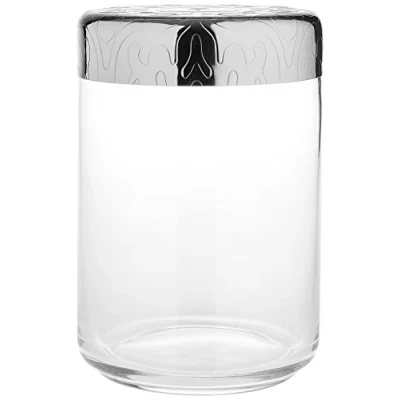 Immagine di Alessi, Scatola da Cucina Dressed con Coperchio ermetico, 100cl, Argento, 6.25&quot; h x 4.25&quot; d