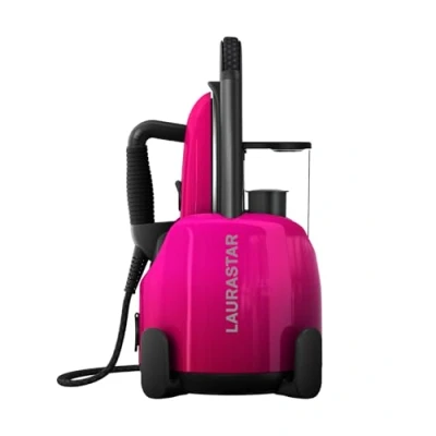 Immagine di Laurastar Lift Plus Pinky Pop, Ferro da Stiro con Caldaia 3in1, Stira, Elimina le Pieghe e Igienizza i Tessuti, Vapore Igienico, Design, Serbatoio Rimovibile dell’Acqua, Stirare Verticale, Avvolgicavo Automatico, Piastra 3D