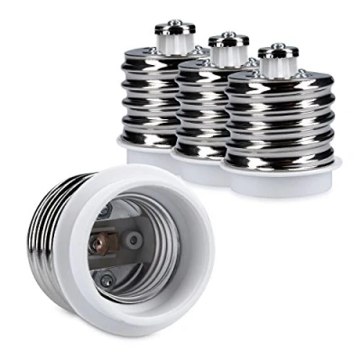Immagine di kwmobile adattatore lampadina da E40 a E27 4x attacchi porta lampada E 40 27 convertitore per lampadine alogene LED risparmio energetico