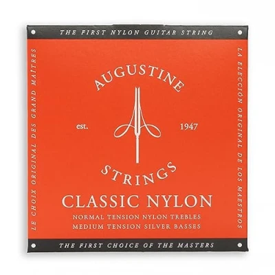 Immagine di Augustine 650427 Corde per Chitarra Classica, Etichetta Rossa, Set Standard Cantini, Tensione Normale/Media