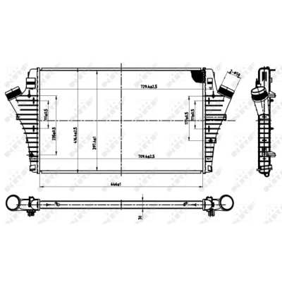 Immagine di NRF 30475 Intercooler FIAT: Croma II Station Wagon, SAAB: 9 3 Sedan