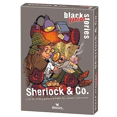 Immagine di moses. Black Stories Junior Sherlock &amp; Co. 50 Puzzle con Casi Segreti per Piccoli Detective, Il Gioco di Carte Due Varianti Gioco, Bambini a Partire dagli 8 Anni