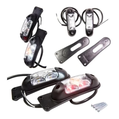 Immagine di Web Truck 2 luci di posizione a LED, 12 24 V, 3 colori: bianco, rosso, arancione, per camion, rimorchi, roulotte, ecc.