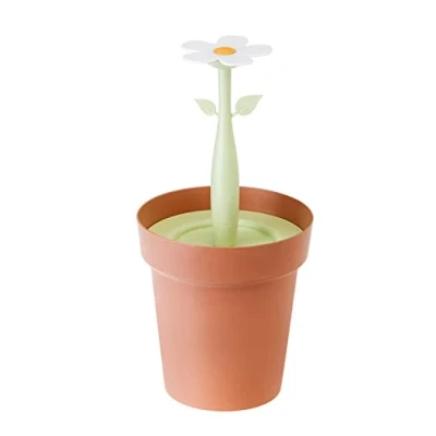Immagine di VIGAR Pattumiera da Bagno Coperchio a Fiore. Interno Rimovibile, Realizzato con bioplastiche di Buccia Riso.…