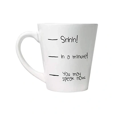Immagine di Grindstore Tazza da caffelatte You May Speak Now in Bianco