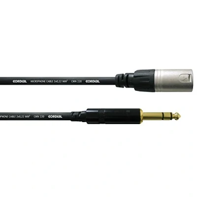 Immagine di XLR Cavo adattatore Cordial CFM 9 MV [1x Spina 1x jack da 6.3 mm] 9.00 m Nero