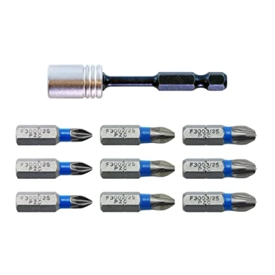 Immagine di Vessel Set di 10 Punte e portainserti Torsion E6, 3, PZ1, PZ2, PZ3